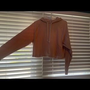 Light pink crop top hoodie!